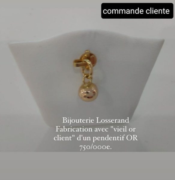 Fabrication pendentif Bijouterie Losserand